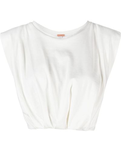 Johanna Ortiz Neutral Machakos Cotton T-shirt - White