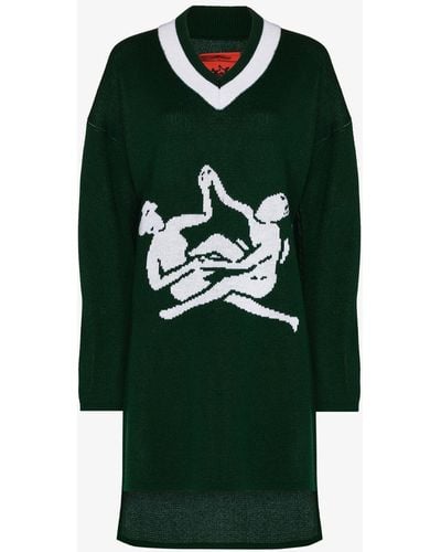 Thebe Magugu Sisterhood Sweater Dress - Green