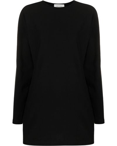 Matteau Long-sleeve Sweatshirt Minidress - Black