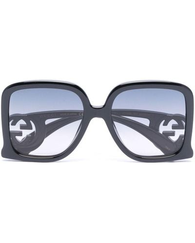 Gucci Interlocking G Square-frame Sunglasses - Women's - Acetate - Blue