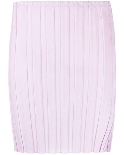 a. roege hove Katrine Ribbed Mini Skirt - Women's - Cotton/nylon - Pink