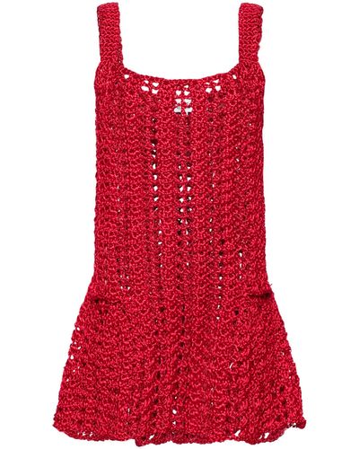 JW Anderson Crochet Mini Dress - Red