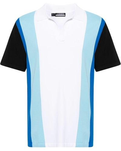 J.Lindeberg Learco Colour-block Polo Shirt - Blue