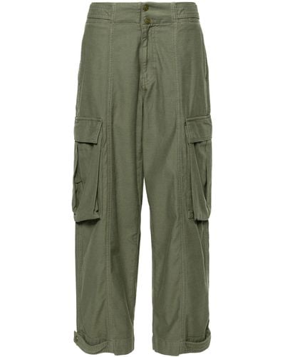 FRAME Wide-leg Cargo Pants - Women's - Cotton - Green