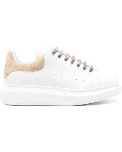 Alexander McQueen Oversized Trainers With Clay Suede Spoilers - White
