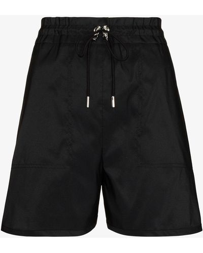 Alexander McQueen High Waist Flared Shorts - Black