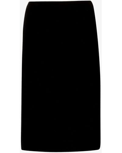Saint Laurent High-waist Velvet Skirt - Women's - Silk/polyester - Black