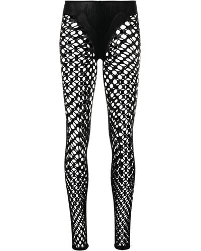Jean Paul Gaultier Perforated Mesh leggings - Black