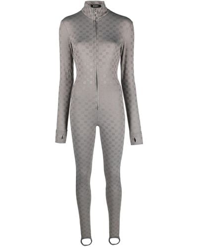 MISBHV Monogram High-neck Jumpsuit - Grey