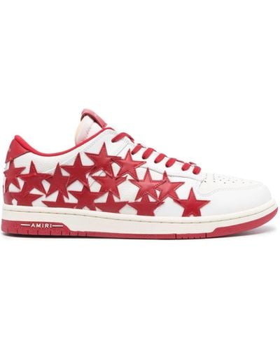 Amiri Stars Low Leather Sneakers - Red