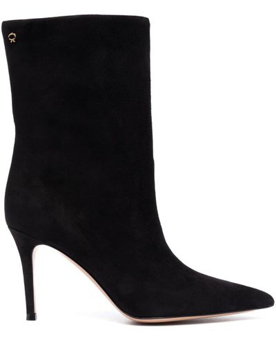 Gianvito Rossi Suede Ankle Boots - Black