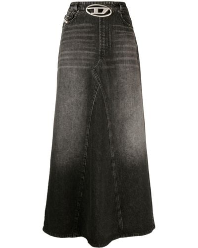 DIESEL Denim Maxi Skirt - Black