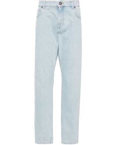 Balmain Mid-rise Slim-fit Jeans - Blue