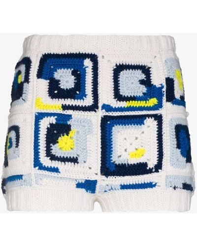 Sea Hayden Wool Crochet Shorts - Women's - Wool/nylon - Blue