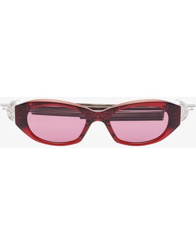 Moncler Genius X Gentle Monster Swipe 2 Oval Sunglasses - Women's - Acrylic/titanium/acetate - Pink