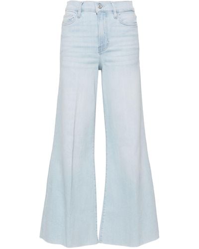 FRAME Le Palazzo Crop Wide-leg Jeans - Blue