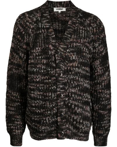 YMC Black Kurt V-neck Cardigan - Men's - Acrylic/wool