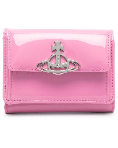 Vivienne Westwood Orb Patent Leather Wallet - Pink