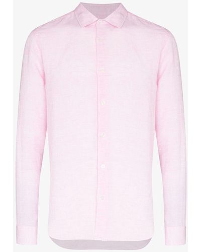 Orlebar Brown Giles Linen Shirt - Men's - Linen/flax - Pink