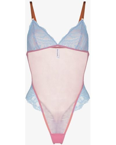 Dora Larsen Penelope Lace Bodysuit - Pink