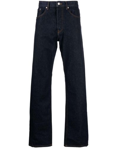 Dries Van Noten Panthero Straight-leg Jeans - Men's - Cotton - Blue