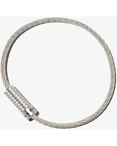 Le Gramme Sterling Le 9g Guilloché Polished Cable Bracelet - Metallic