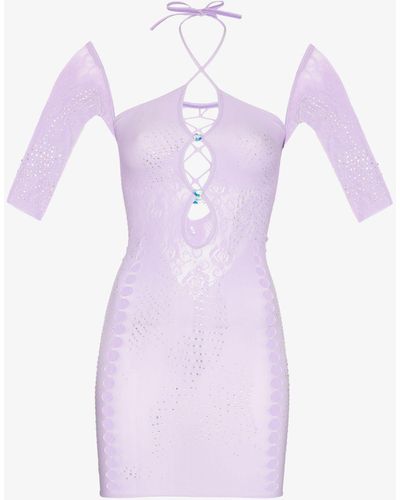 Poster Girl Janna Cutout Mini Dress - Purple
