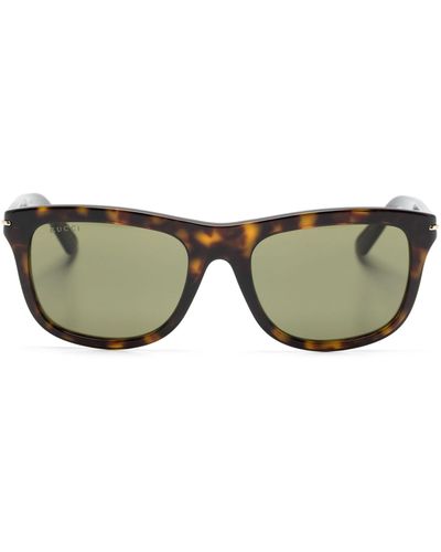 Gucci Tortoiseshell Square-framed Sunglasses - Brown