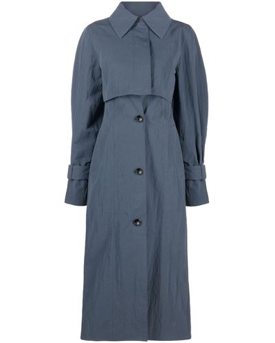 Elleme Washed Trench Coat - Blue