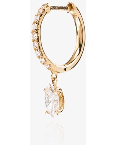 Anita Ko 18kt Yellow Gold Diamond Hoop Earring - White