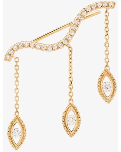 KIMAI 18k Felicity Diamond Drop Earring - White