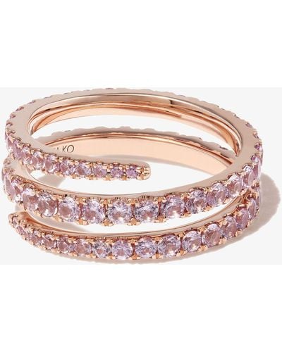 Anita Ko 18k Rose Gold Coiled Sapphire Ring - Women's - 18kt Rose Gold/ Sapphire - Pink