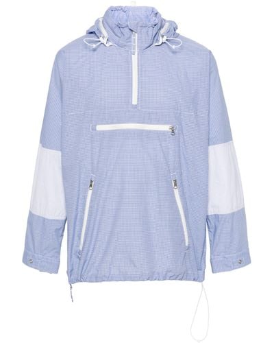 Junya Watanabe Blue Grid Hooded Jacket