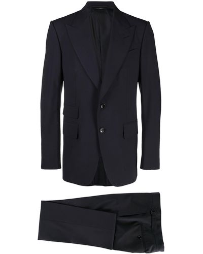 Tom Ford Shelton Bi-stretch Single-breasted Suit - Blue