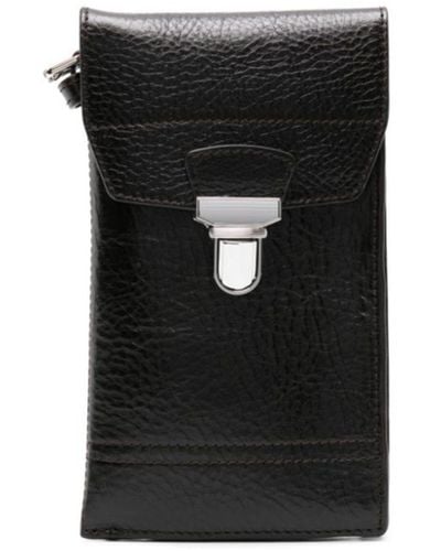 Lemaire Gear Leather Shoulder Bag - Black