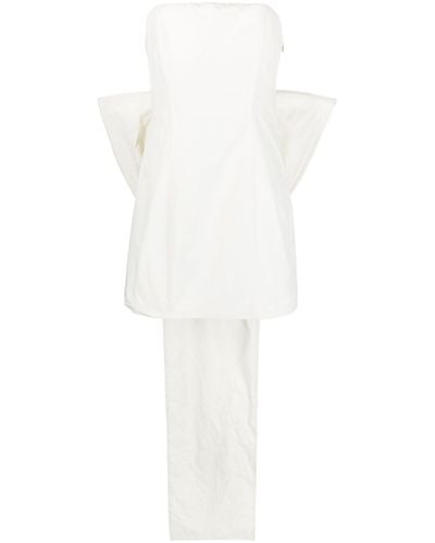 ROTATE BIRGER CHRISTENSEN Plisse Taft Mini Dress - White