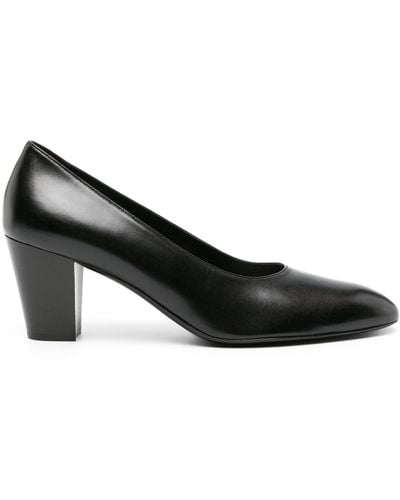 The Row Luisa 65 Leather Court Shoes - Black