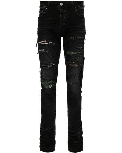 Amiri Ripped Skinny Jeans - Men's - Elastomultiester/cotton/elastane - Black