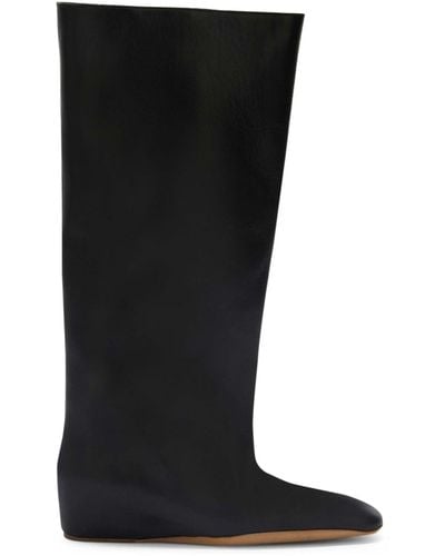 Jil Sander Knee-high Leather Boots - Women's - Calf Leather - Black