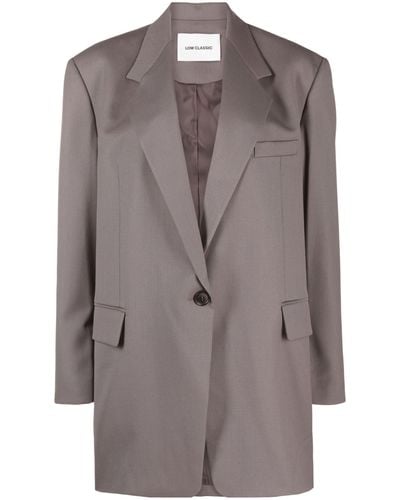 Low Classic Single-breasted Blazer - Brown