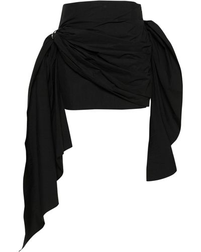 Paris Georgia Basics Cloud Draped Mini Skirt - Women's - Nylon/cotton/viscose/rayon - Black