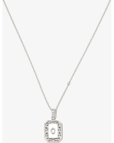 SHAY 18k White Gold O Initial Diamond Pendant Necklace - Men's - Diamond/18kt White Gold - Metallic