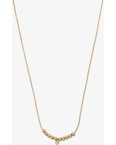 Zoe Chicco 14k Yellow Beaded Diamond Necklace - Metallic