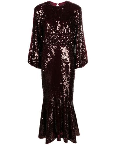 ROTATE BIRGER CHRISTENSEN Sequin Embellished Maxi Dress - Black