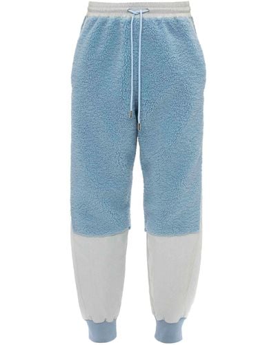 JW Anderson Two-tone Panelled Drawstring Track Trousers - Blue