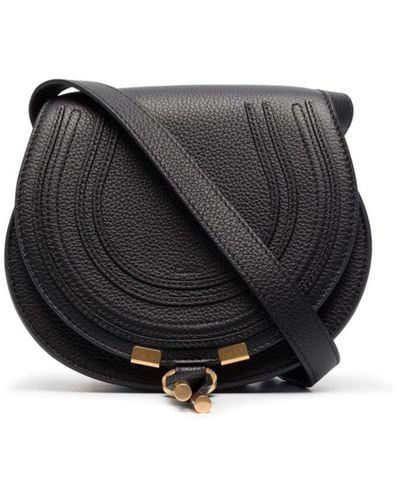 Chloé Marcie Small Leather Cross Body Bag - Black