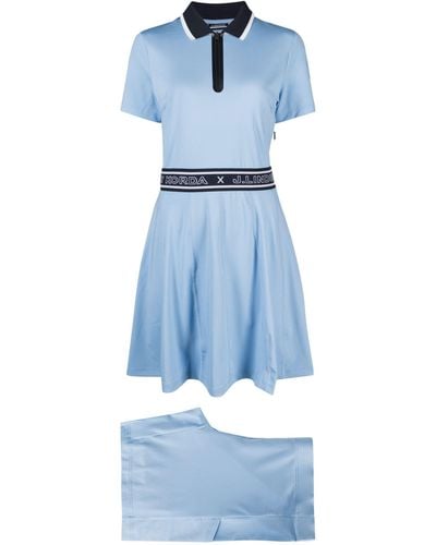 J.Lindeberg X Nelly Korda Logo Band Golf Polo Dress - Women's - Elastane/polyester - Blue