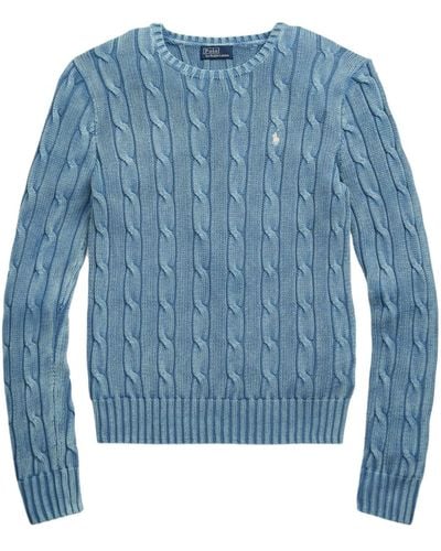 Polo Ralph Lauren Polo Pony Cable-knit Sweater - Blue