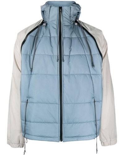 Saul Nash And Grey Transformable Puffer Jacket - Men's - Polyamide/recycled Polyester/cupro - Blue