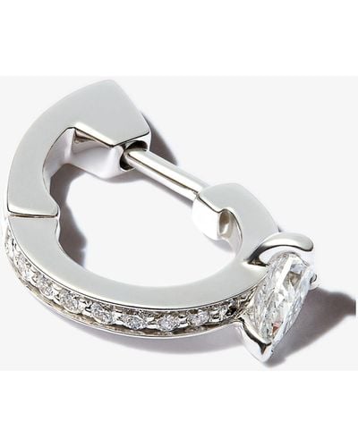 Repossi 18k White Gold Serti Sur Vide Diamond Earring - Women's - Diamond/18kt White Gold - Metallic